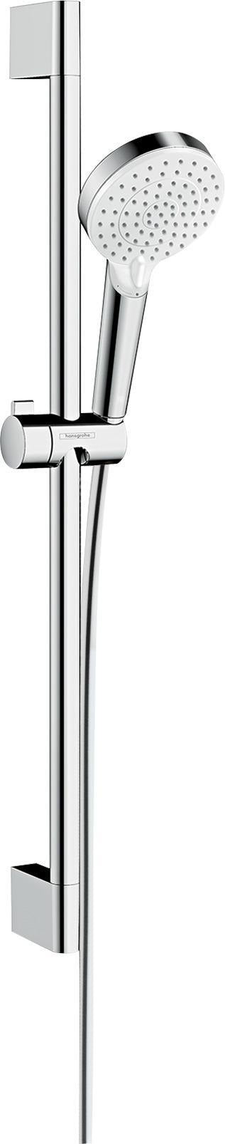 HANSGROHE Brauseset Crometta Vario 650 mm weiß/chrom – Handbrause mit 2 Strahlarten