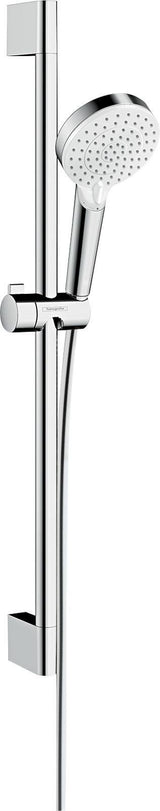 HANSGROHE Brauseset Crometta Vario 650 mm weiß/chrom – Handbrause mit 2 Strahlarten