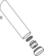 AXOR / Ja / Einlaufrohr Axor Starck 3L Wasch- Ti-arm chr beschriftet