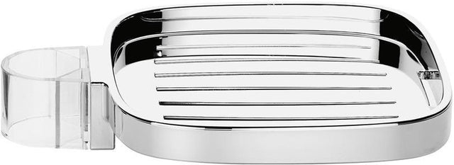 HANSGROHE Seifenschale Casetta E Chrom – für Brausenstangen 18/22/25 mm, höhenverstellbar