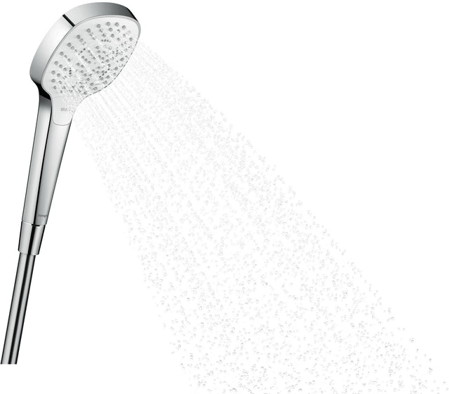 HANSGROHE Handbrause Croma Select E Multi – 3 Strahlarten, Select-Taste, weiß/chrom