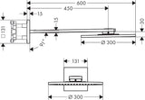 AXOR Kopfbrause 300 2jet ShowerSolution mit Brausearm 450 mm Chrom