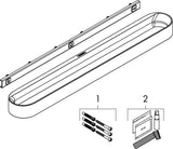 HANSGROHE WallStoris Handtuchhalter 581 mm mattschwarz – Wandmontage zum Kleben oder Bohren