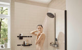 Hansgrohe WallStoris Handtuchhaken breit, 2 Stück, mattschwarz – zum Klicken auf Wandleiste