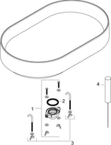 HANSGROHE Xuniva Evo U Aufsatzwaschtisch 650x400mm matt schwarz ohne Hahnloch