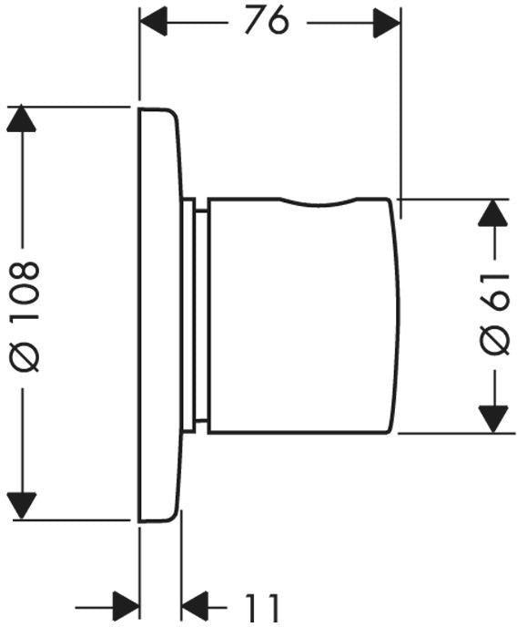 AXOR Uno² Ab-/Umstellventil Trio/Quattro Unterputz DN20 Chrom