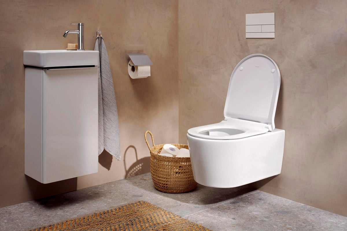 HANSGROHE EluPura S Wand-WC Set weiß mit HygienEffect, spülrandlos & SoftClose