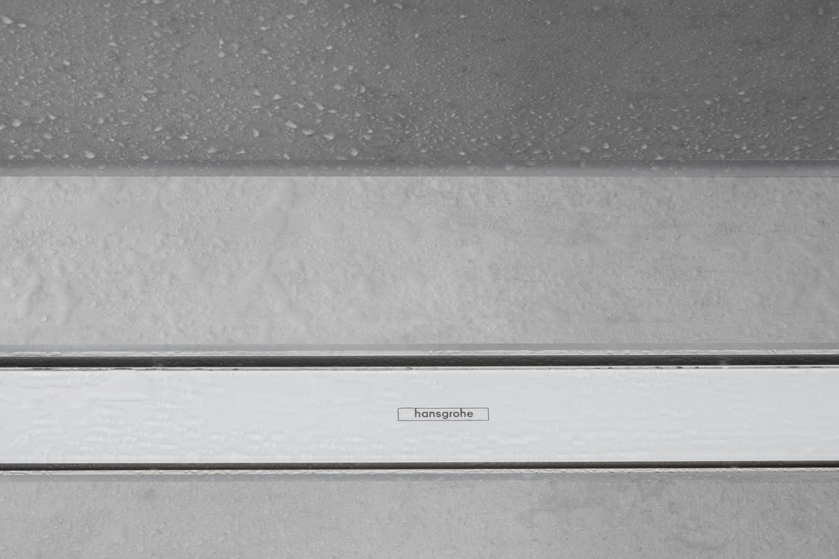 HANSGROHE RainDrain Match Duschrinne 600 mm mit höhenverstellbarem Rahmen, chrom