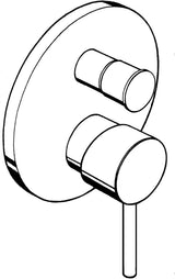 AXOR Starck UP Wannenmischer mit integrierter Sicherungskombination, chrom