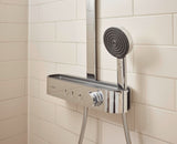 HANSGROHE Showerpipe Pulsify 260 2jet mit Brausethermostat – Chrom, PowderRain & CoolContact