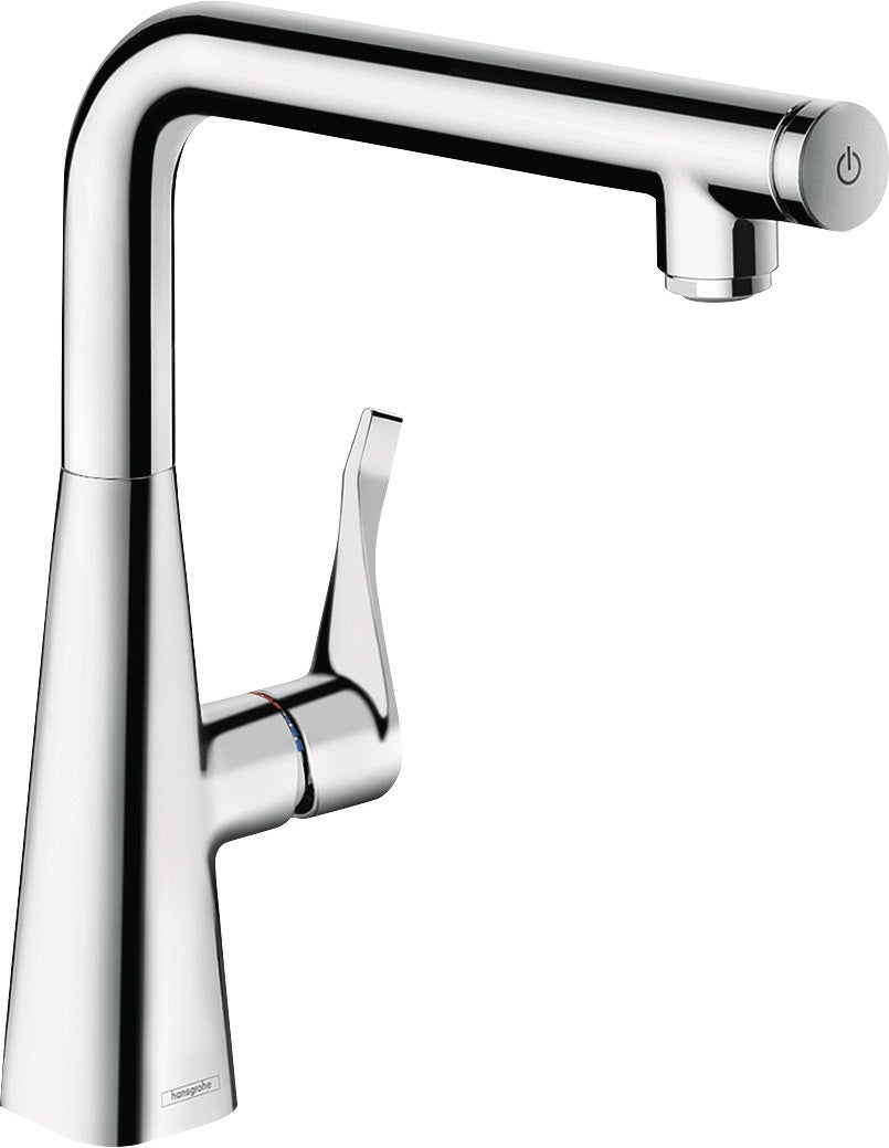 HANSGROHE Metris Select M71 Küchenmischer 260 mm mit Select-Knopf und schwenkbarem L-Auslauf