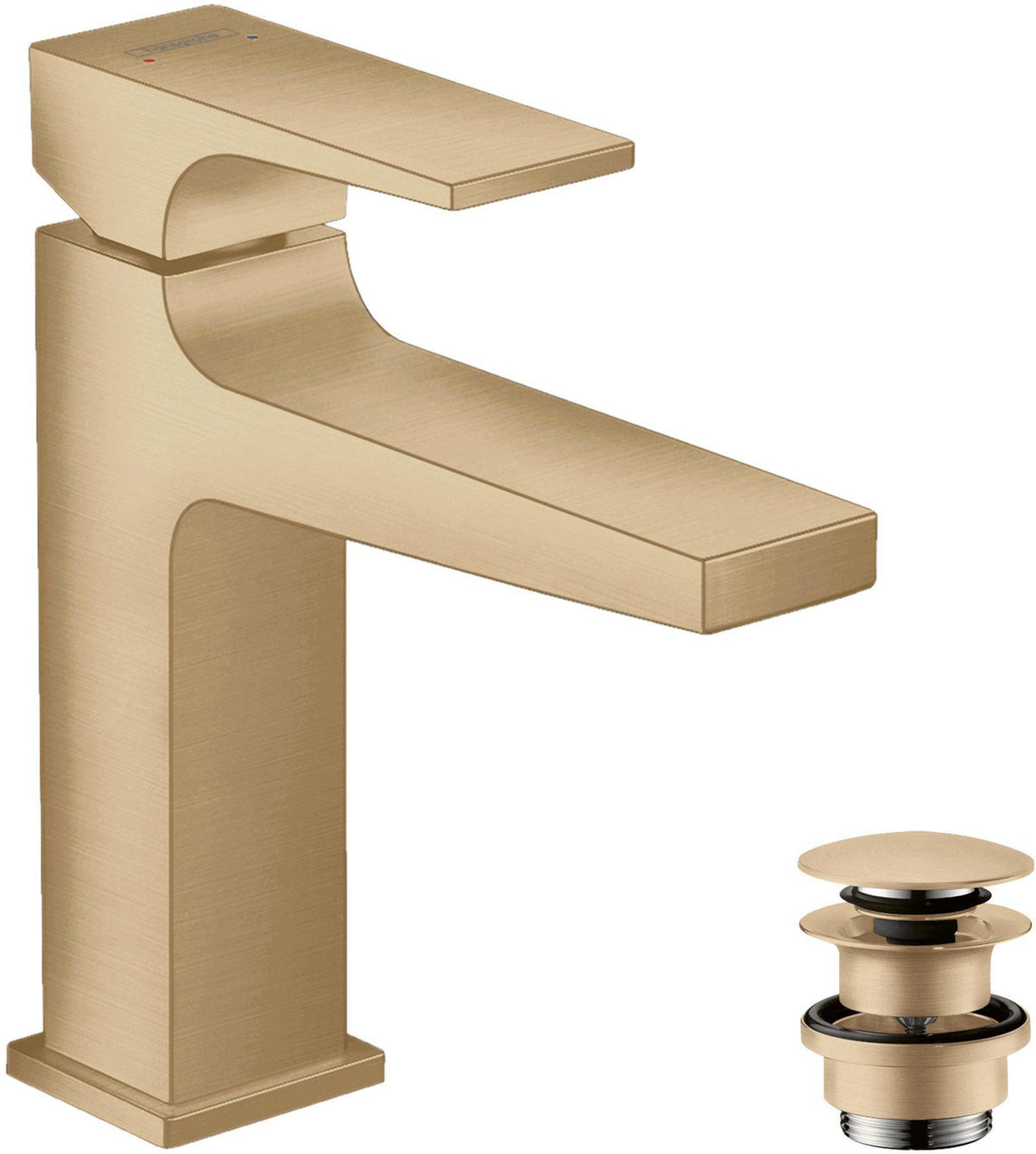 HANSGROHE Metropol Einhebel-Waschtischmischer 110 mit Push-Open Ablaufgarnitur, chrom
