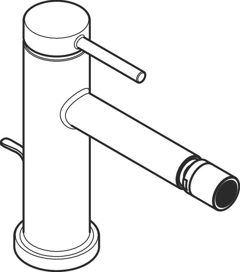 HANSGROHE Einhebel-Bidetmischer Tecturis S mit Zugstange, Ausladung 148 mm, chrom