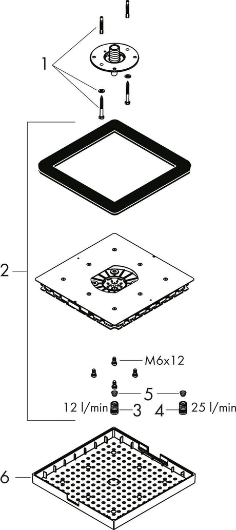 AXOR STARCK SHOWERCOLLECTION Kopfbrause 240x240 mm 1jet DN15 Chrom – Deckenmontage