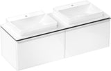 HANSGROHE Xelu Q Waschtischunterschrank 1560 mm Weiß Hochglanz mit 2 Schubkästen