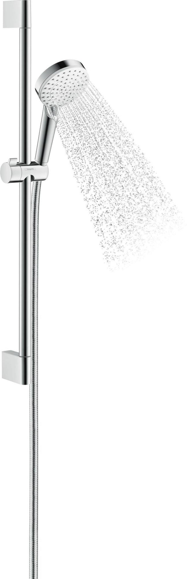 HANSGROHE RAINDANCE CROMETTA VARIO Brauseset weiß/chrom mit 650 mm Brausestange und EcoSmart