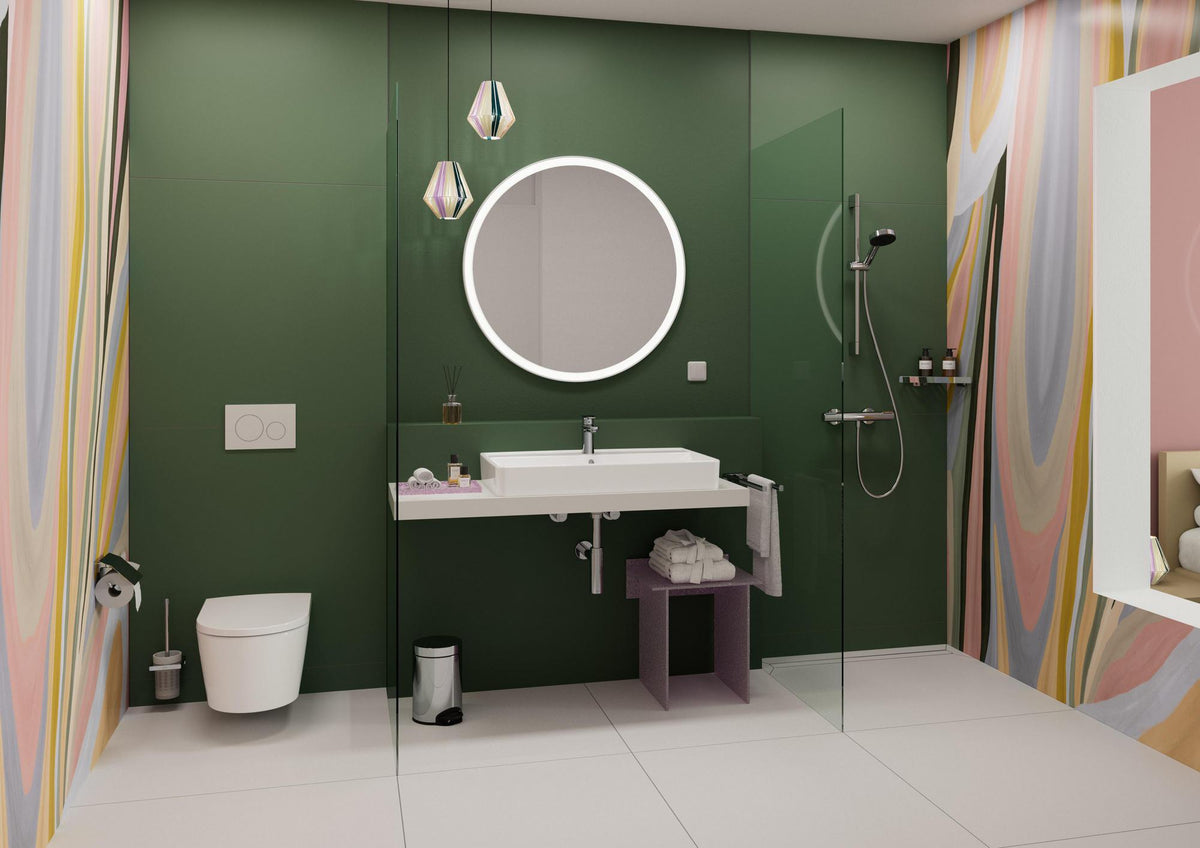 Hansgrohe AddStoris Handtuchhalter 2-armig 445 mm Chrom – Wandmontage, verdeckte Befestigung