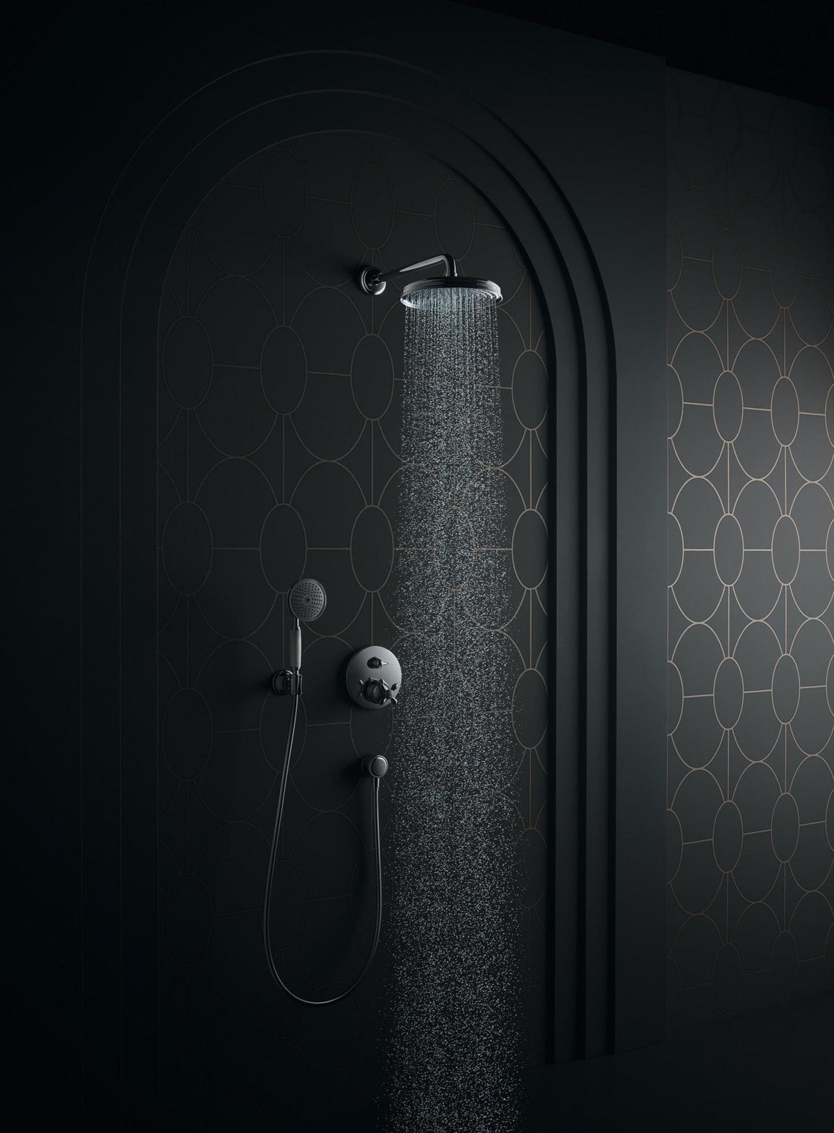 AXOR MONTREUX Handbrause 1jet DN 15 Chrom – 100 mm RainAir Strahl, QuickClean Antikalk