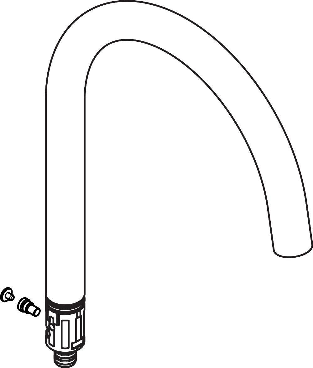 AXOR Schwenkauslauf Uno Waschtischmischer 240 mm Ausladung Chrom – Hansgrohe