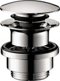 HANSGROHE Ablaufgarnitur PUSH-OPEN für Waschtisch & Bidet, chrom, Messing, mit Überlauf