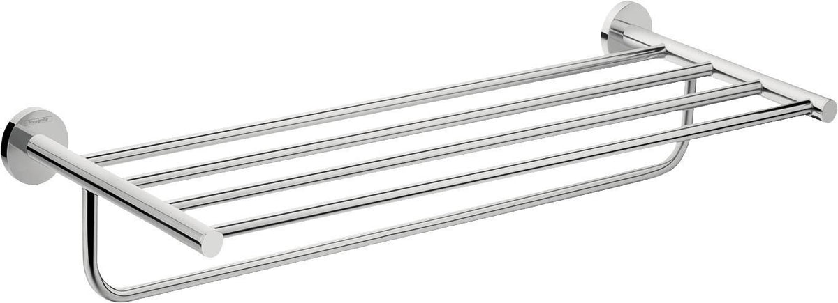 HANSGROHE Logis Universal Handtuchablage mit Badetuchhalter – Chrom, 600 mm, Messing