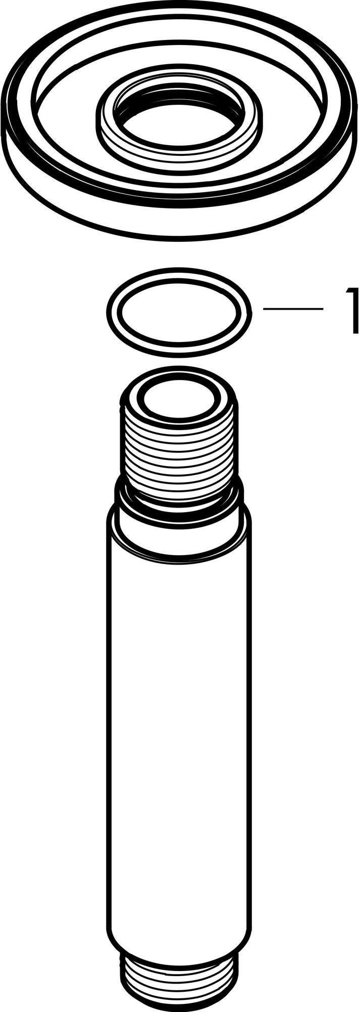 HANSGROHE Deckenanschluss VERNIS Blend Aufputz 100 mm chrom – mit Rosette, Messing