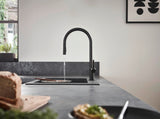 HANSGROHE Einbauspüle S51 660 SilicaTec Graphitschwarz 1 Becken 800 mm Unterschrank
