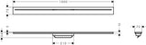 AXOR Drain Duschrinne Fertigset 1000 mm chrom – Designabdeckung, Dryphon, höhenverstellbar