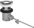 HANSGROHE Ablaufventil DN 32 mit Zugstange – brushed nickel, Messing, für Waschtische mit Überlauf
