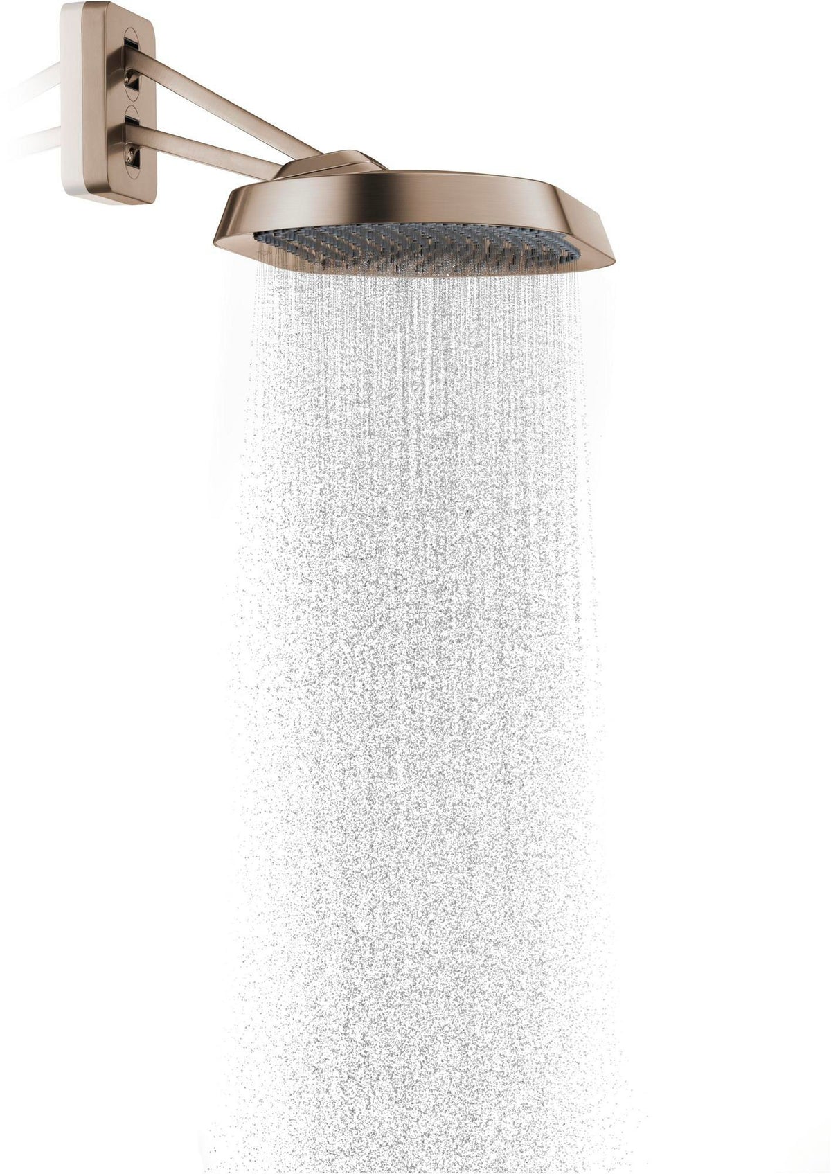 AXOR ShowerSphere 2jet Kopfbrause 370/220 mit beweglichem Brausearm – PowderRain & Rain Strahlarten