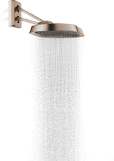 AXOR ShowerSphere 2jet Kopfbrause 370/220 mit beweglichem Brausearm – PowderRain & Rain Strahlarten