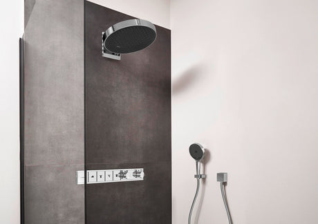 HANSGROHE HG Handbrause Rainfinity 130 3jet Chrom – 3 Strahlarten, QuickClean, Select-Taste