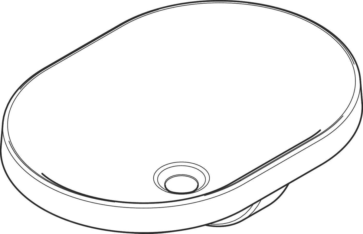 HANSGROHE Xuniva U Einbauwaschtisch 55x40 cm weiß ohne Hahnloch mit Überlauf