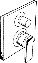 AXOR Citterio Wannenmischer Unterputz mit integrierter Sicherungskombination, Chrom