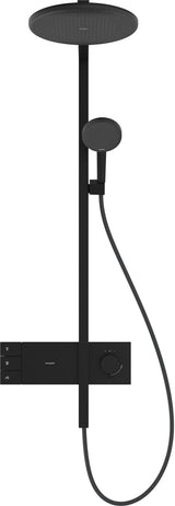 HANSGROHE Raindance Alive S 300 2jet Duschsystem mit Thermostat – Schwarz, 300 mm Kopfbrause