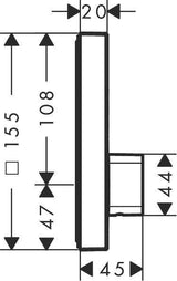 HANSGROHE ShowerSelect Unterputz-Mischer für 2 Verbraucher, chrom – Temperaturbegrenzung, Start/Stop-Ventil