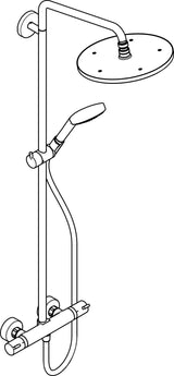 HANSGROHE Showerpipe Croma Select 280 Air mit Thermostat – Chrom, 1 Strahl, 280 mm Kopfbrause