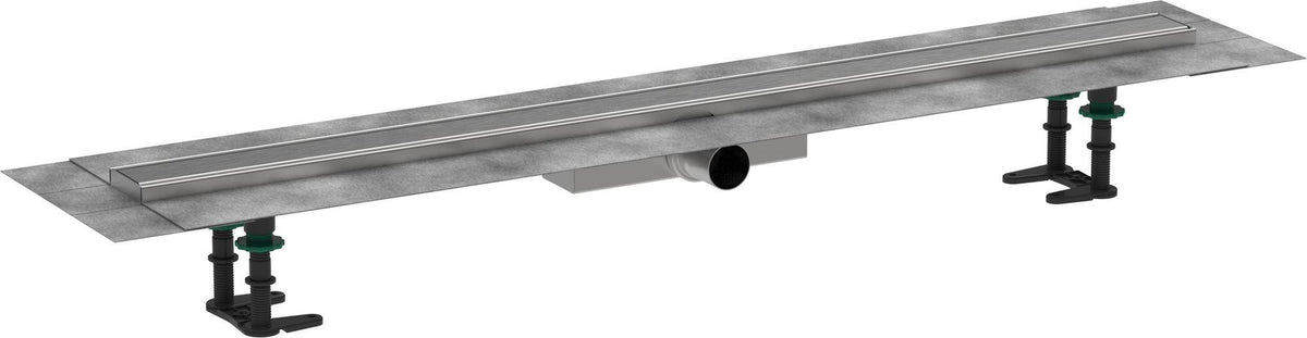 HANSGROHE RainDrain Compact Duschrinne 1200 mm Komplettset – Edelstahl, flache Installation, DN 40