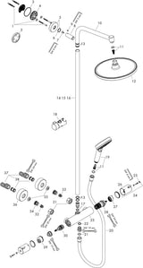 HANSGROHE Showerpipe Crometta S 240 mit Thermostat Ecostat 1001 CL – Chrom