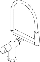 HANSGROHE Talis Select M54 PowderSpray Spültischmischer mattschwarz – ComfortZone 210, 3jet, Movaflex