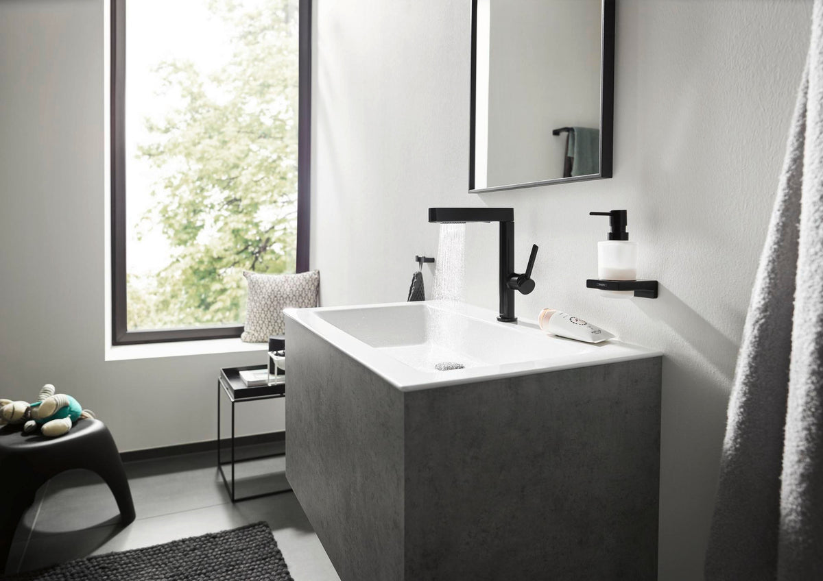 HANSGROHE AddStoris Lotionspender Wandmontage Chrom – 200 ml Flüssigseife, Mattglas