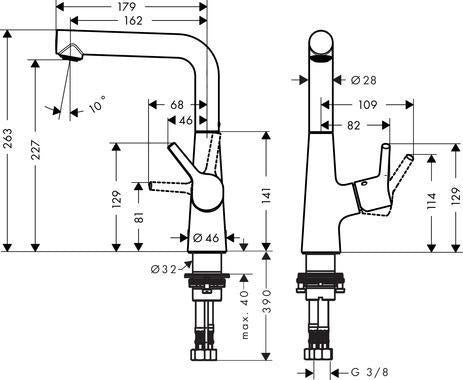 HANSGROHE Talis S Einhebel-Waschtischmischer 210 mit Zugstangen-Ablaufgarnitur, chrom