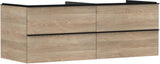 HANSGROHE Xelu Q Waschtischunterschrank 1360 mm weiß hochglanz, 4 Schubkästen, Griffleiste chrom