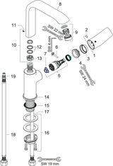HANSGROHE Metris Einhebel-Waschtischmischer 230 DN 15 mit Schwenkauslauf, chrom