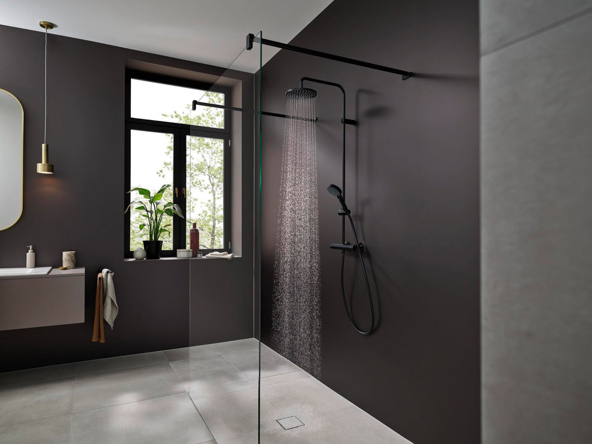 HANSGROHE Showerpipe VERNIS Blend 200 1jet mit Brausethermostat EcoSmart – Chrom
