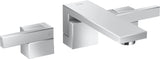 AXOR Edge 3-Loch Waschtischarmatur Fertigset Wandmontage Chrom – 190 mm Ausladung