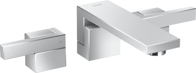 AXOR Edge 3-Loch Waschtischarmatur Fertigset Wandmontage Chrom – 190 mm Ausladung