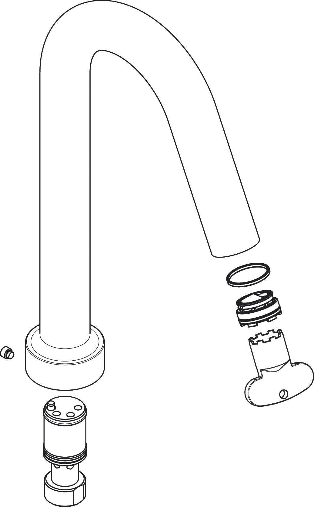 AXOR Massaud Absperrventil Chrom – Hansgrohe Ersatzteil für Brausestange 22 mm