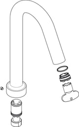 AXOR Massaud Absperrventil Chrom – Hansgrohe Ersatzteil für Brausestange 22 mm