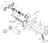 HANSGROHE METROPOL Einhebel-Waschtischmischer Unterputz DN 15 mit 165 mm Auslauf in Chrom